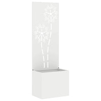 vidaXL Vaso da Giardino con Pannello Decorativo Bianco 50 x 140 cm