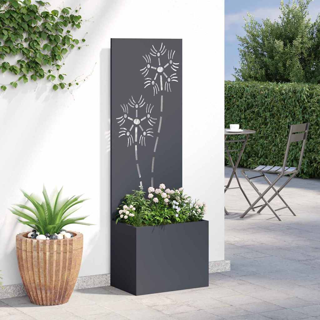 Schermo per privacy in giardino Floreale Antracite 50 x 140 cm 876436