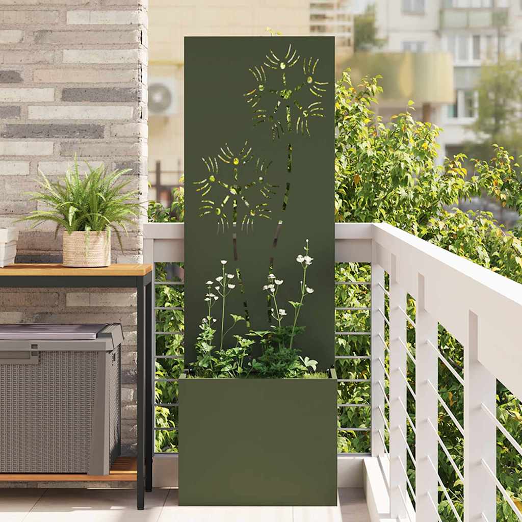 Schermo per privacy in giardino Oliver verde 50 x 140 cm 876437