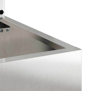 Vaso da Giardino con Pannello Decorativo Argento 50 x 140 cm 876438