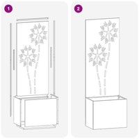 Schermo per privacy in giardino Floreale Argento 50 x 140 cm 876439