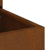 Vaso da Giardino con Pannello Decorativo Ruggine 50 x 140 cm 876440