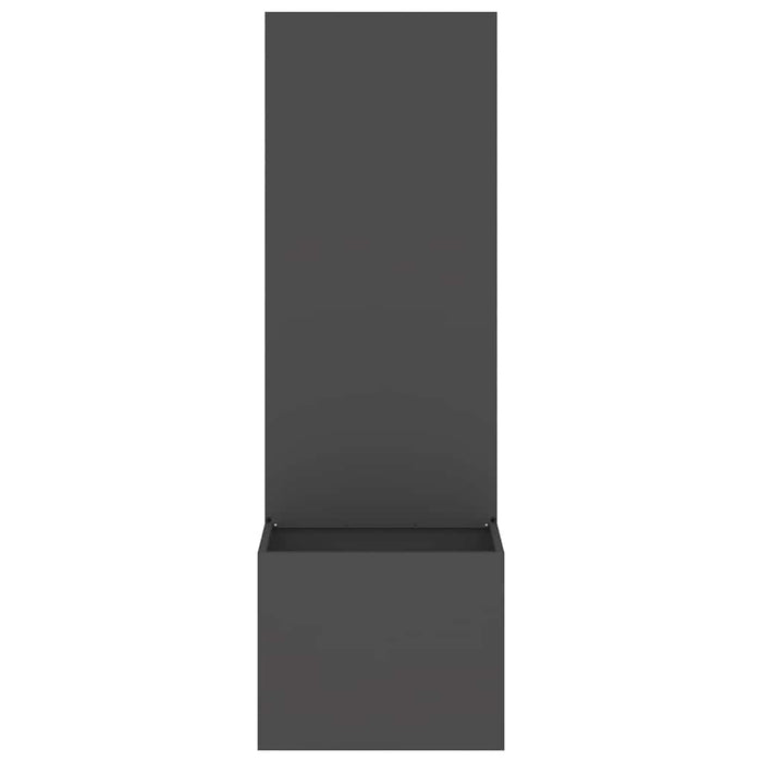 vidaXL Vaso da Giardino con Pannello Decorativo Nero 50 x 140 cm