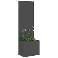 vidaXL Vaso da Giardino con Pannello Decorativo Nero 50 x 140 cm