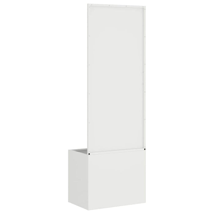 vidaXL Vaso da Giardino con Pannello Decorativo Bianco 50 x 140 cm
