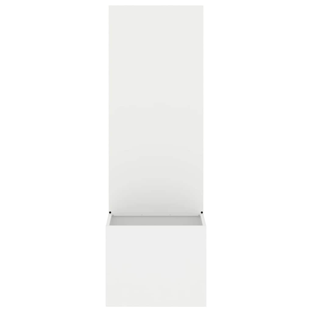 Vaso da Giardino con Pannello Decorativo Bianco 50 x 140 cm 876442