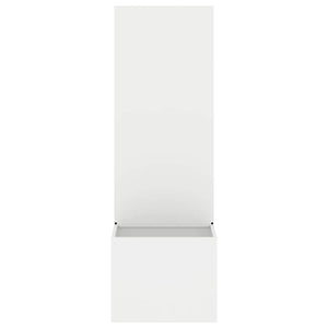 Vaso da Giardino con Pannello Decorativo Bianco 50 x 140 cm 876442