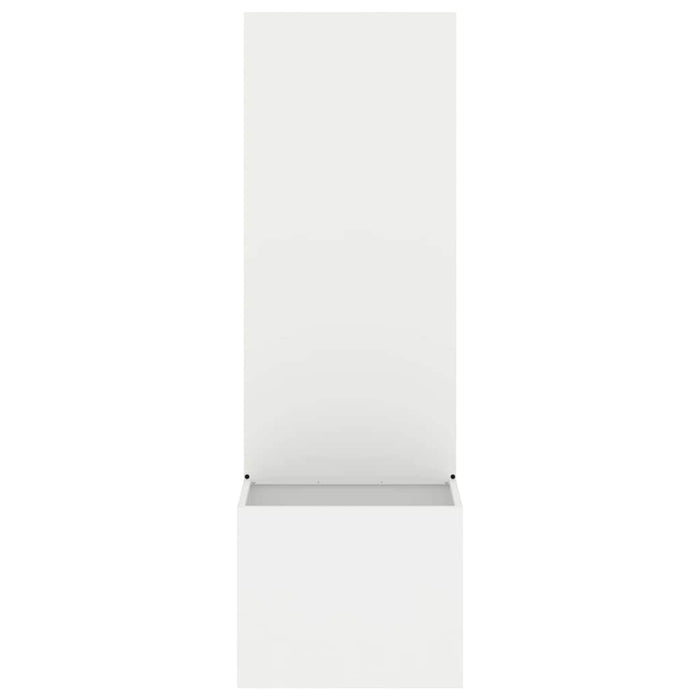 Vaso da Giardino con Pannello Decorativo Bianco 50 x 140 cm 876442