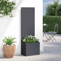 vidaXL Vaso da Giardino con Pannello Decorativo Antracite 50 x 140 cm