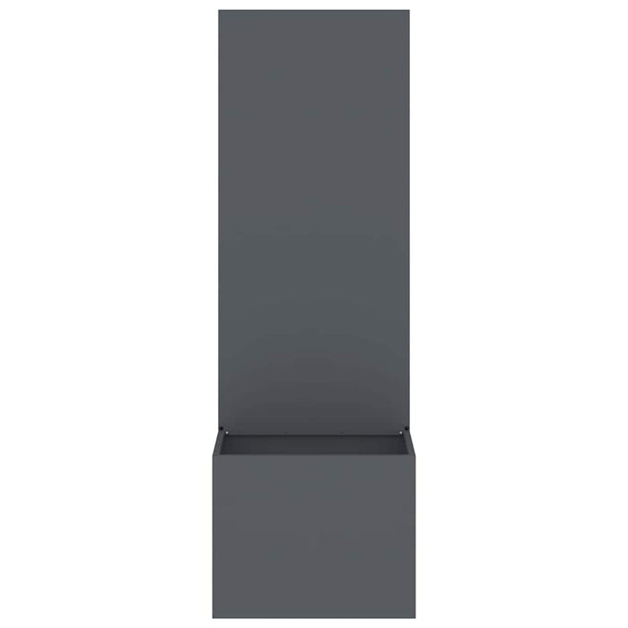 vidaXL Vaso da Giardino con Pannello Decorativo Antracite 50 x 140 cm