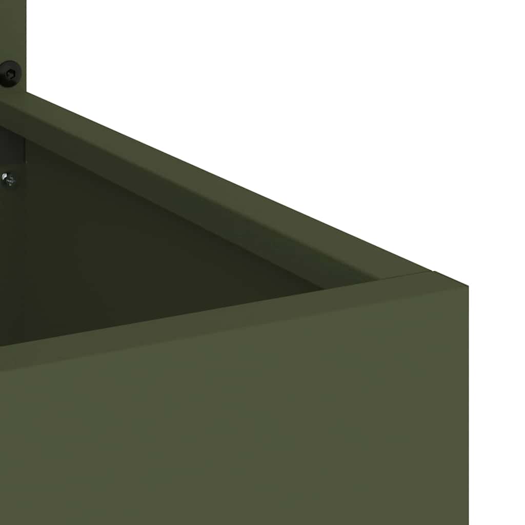 vidaXL Vaso da Giardino con Pannello Decorativo Oliver verde