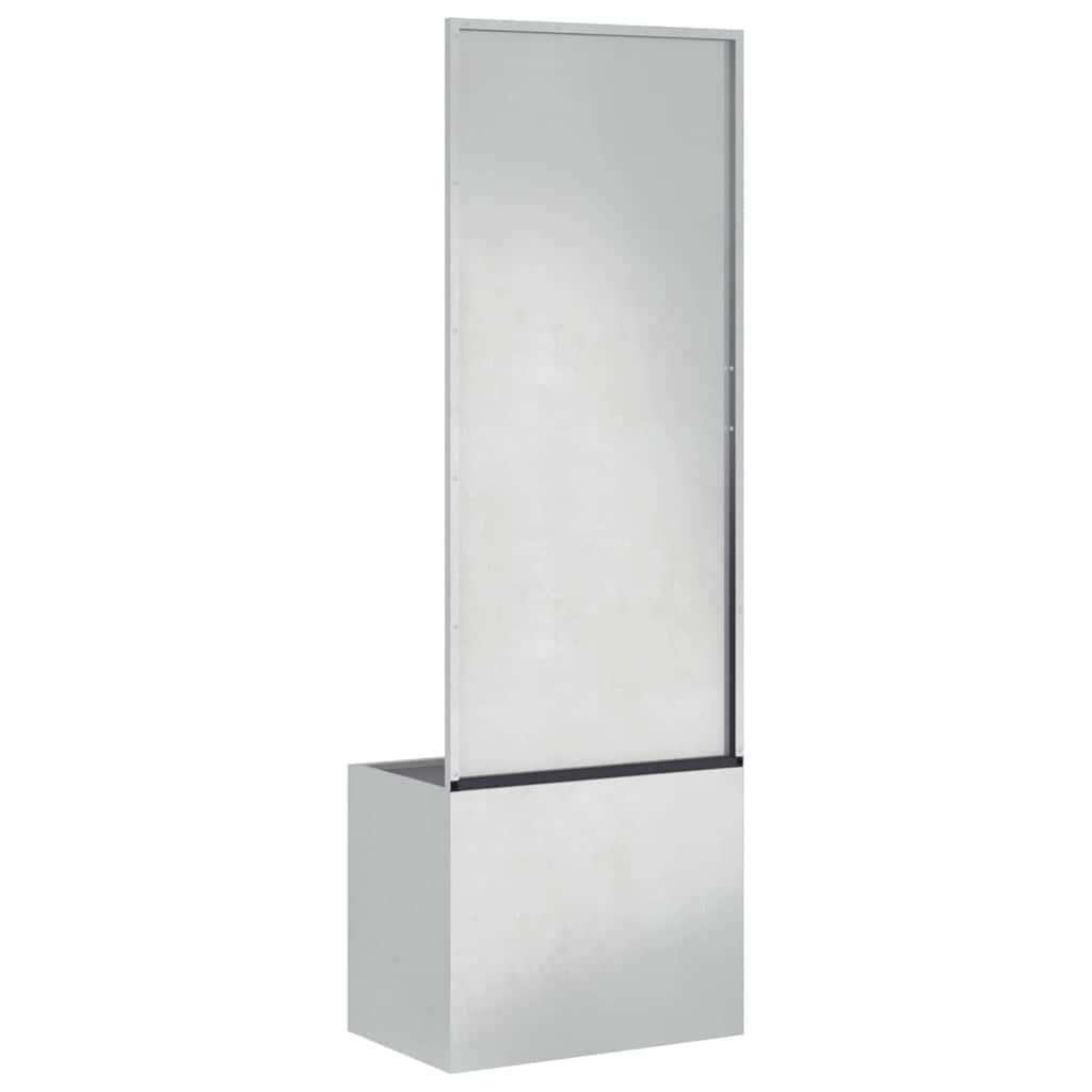 vidaXL Vaso da Giardino con Pannello Decorativo Argento 50 x 140 cm