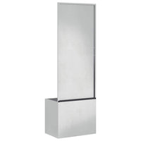 vidaXL Vaso da Giardino con Pannello Decorativo Argento 50 x 140 cm