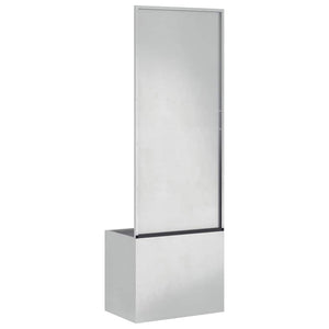 vidaXL Vaso da Giardino con Pannello Decorativo Argento 50 x 140 cm