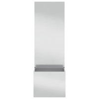 vidaXL Vaso da Giardino con Pannello Decorativo Argento 50 x 140 cm