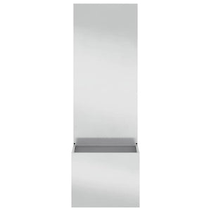 vidaXL Vaso da Giardino con Pannello Decorativo Argento 50 x 140 cm