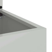 vidaXL Vaso da Giardino con Pannello Decorativo Argento 50 x 140 cm