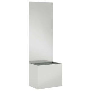 vidaXL Vaso da Giardino con Pannello Decorativo Argento 50 x 140 cm