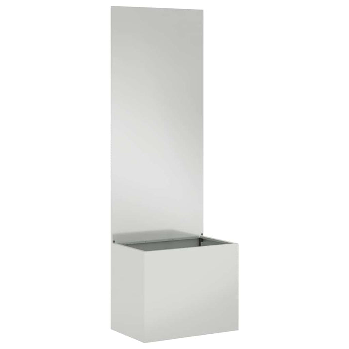 vidaXL Vaso da Giardino con Pannello Decorativo Argento 50 x 140 cm