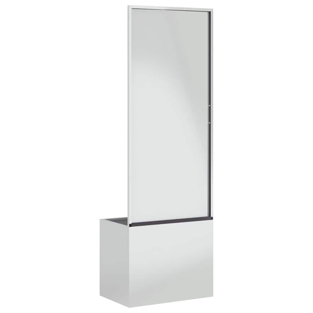 vidaXL Vaso da Giardino con Pannello Decorativo Argento 50 x 140 cm