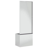 vidaXL Vaso da Giardino con Pannello Decorativo Argento 50 x 140 cm