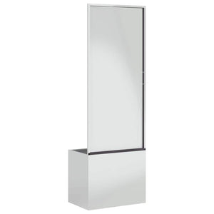 vidaXL Vaso da Giardino con Pannello Decorativo Argento 50 x 140 cm