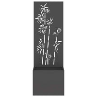 vidaXL Vaso da Giardino con Pannello Decorativo Nero 50 x 140 cm