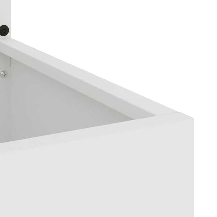 Vaso da Giardino con Pannello Decorativo Bianco 50 x 140 cm 876449