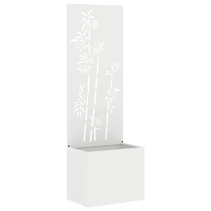 vidaXL Vaso da Giardino con Pannello Decorativo Bianco 50 x 140 cm