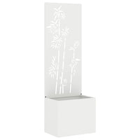 Vaso da Giardino con Pannello Decorativo Bianco 50 x 140 cm 876449