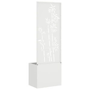 vidaXL Vaso da Giardino con Pannello Decorativo Bianco 50 x 140 cm