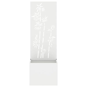 vidaXL Vaso da Giardino con Pannello Decorativo Bianco 50 x 140 cm