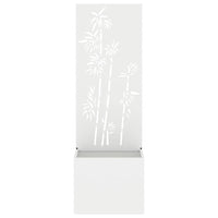 Vaso da Giardino con Pannello Decorativo Bianco 50 x 140 cm 876449