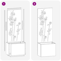 Schermo per privacy in giardino Floreale Antracite 50 x 140 cm 876450