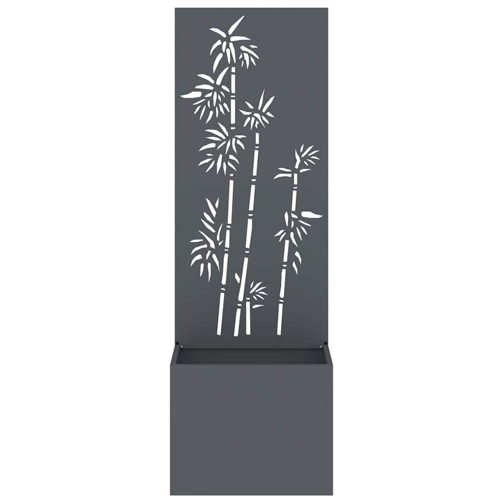 vidaXL Vaso da Giardino con Pannello Decorativo Antracite 50 x 140 cm