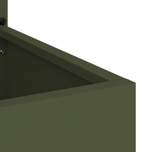 Vaso da Giardino con Pannello Decorativo Oliver verde 876451