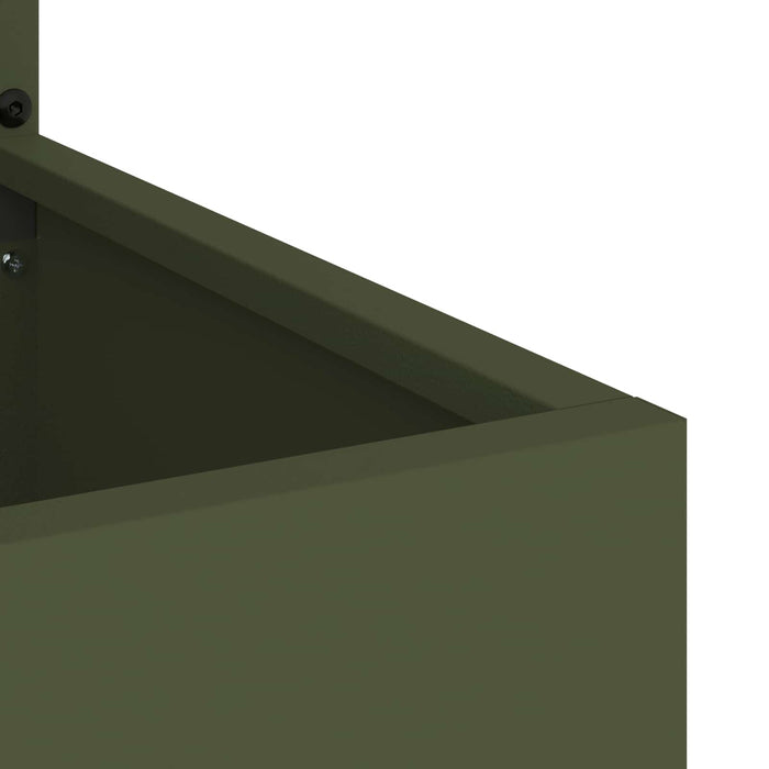 Vaso da Giardino con Pannello Decorativo Oliver verde 876451