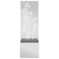 vidaXL Vaso da Giardino con Pannello Decorativo Argento 50 x 140 cm