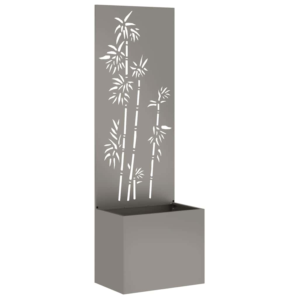 vidaXL Vaso da Giardino con Pannello Decorativo Ruggine 50 x 140 cm