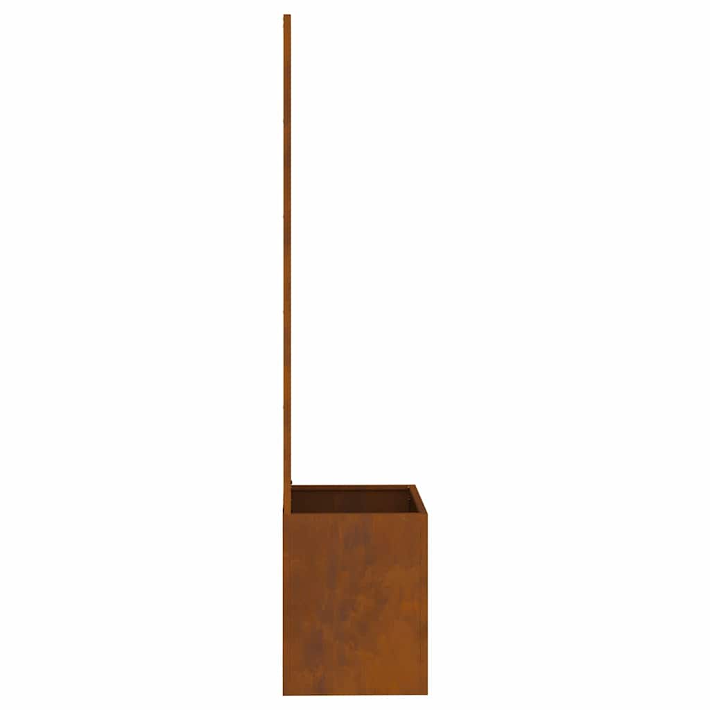 vidaXL Vaso da Giardino con Pannello Decorativo Ruggine 50 x 140 cm