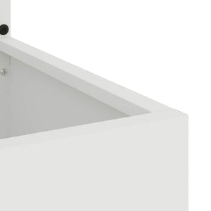 Vaso da Giardino con Pannello Decorativo Bianco 50 x 140 cm 876456