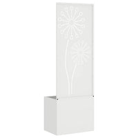 vidaXL Vaso da Giardino con Pannello Decorativo Bianco 50 x 140 cm
