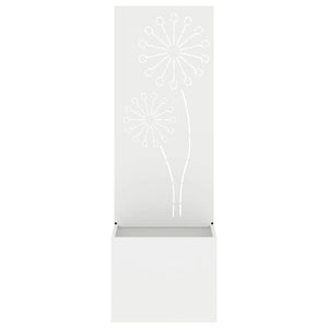 vidaXL Vaso da Giardino con Pannello Decorativo Bianco 50 x 140 cm