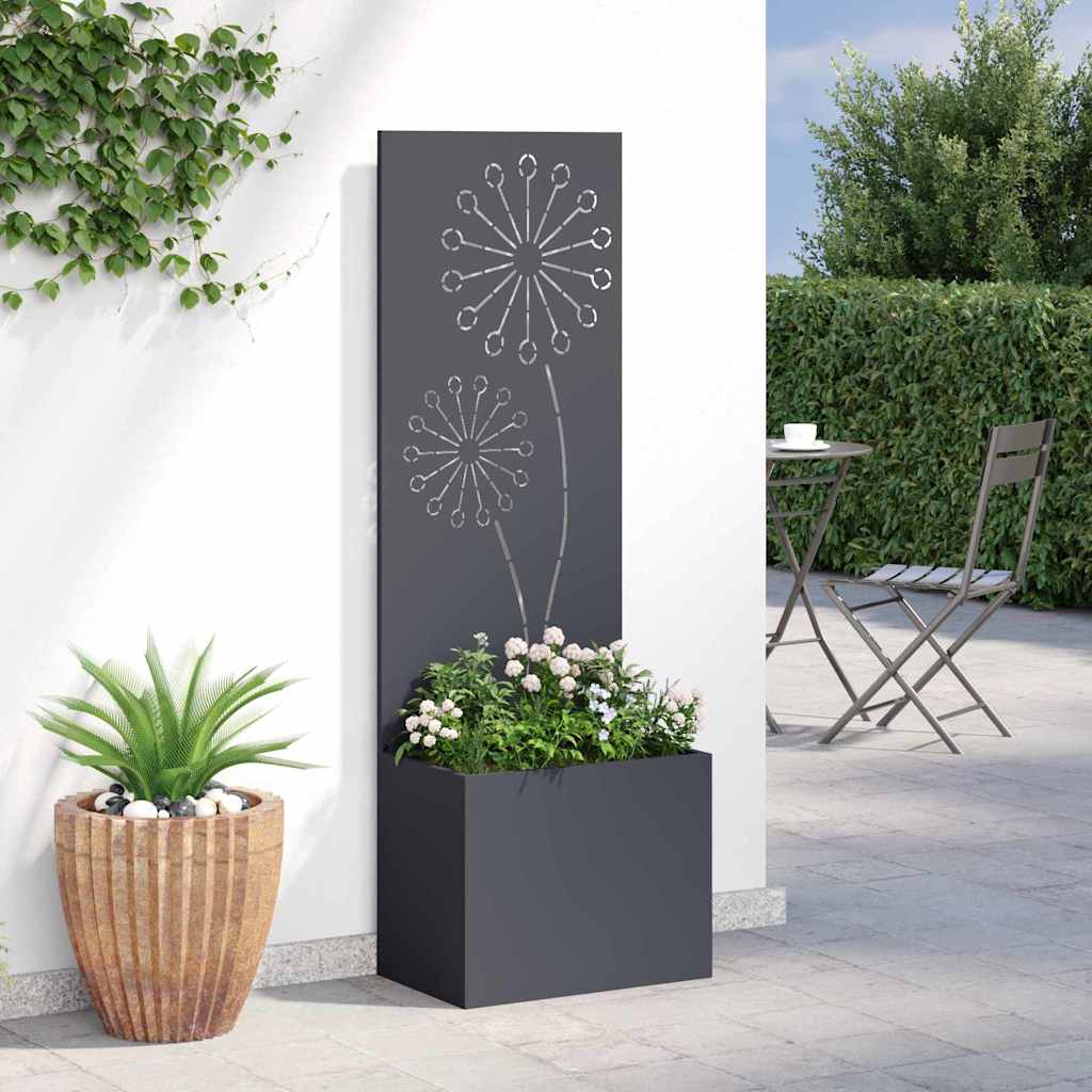Schermo per privacy in giardino Traforo Antracite 50 x 140 cm 876457