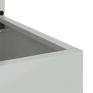 vidaXL Vaso da Giardino con Pannello Decorativo Argento 50 x 140 cm