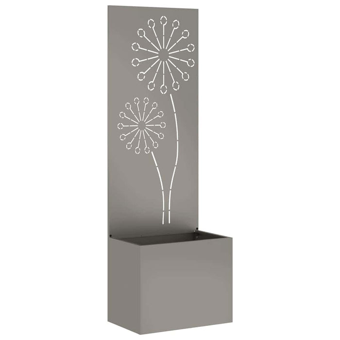 Vaso da Giardino con Pannello Decorativo Ruggine 50 x 140 cm 876461