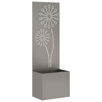 vidaXL Vaso da Giardino con Pannello Decorativo Ruggine 50 x 140 cm