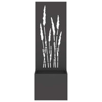 vidaXL Vaso da Giardino con Pannello Decorativo Nero 50 x 140 cm