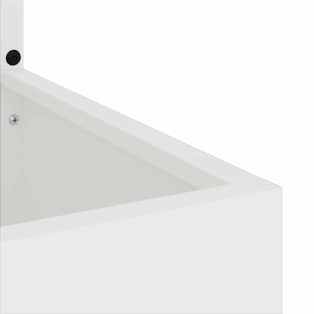 Vaso da Giardino con Pannello Decorativo Bianco 50 x 140 cm 876463