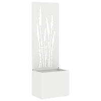 vidaXL Vaso da Giardino con Pannello Decorativo Bianco 50 x 140 cm